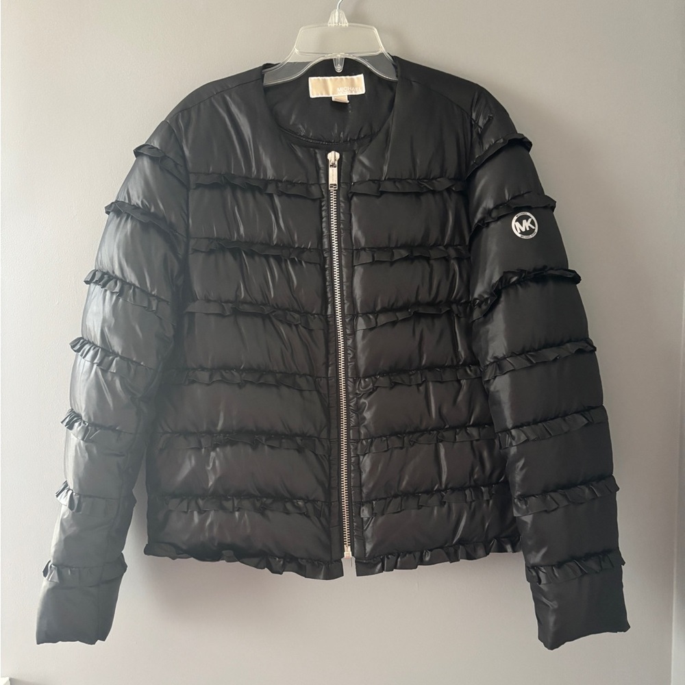 Michael Kors Ruffle Puffer Jacket